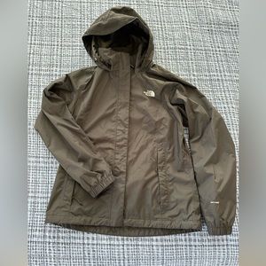 The North Face Women's Windbreaker Jacket DryVent Black Hooded Full Zip Sz M